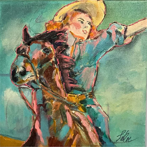 Material Girl — painting by Carol LaRue